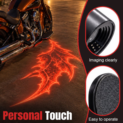 🏍️ Motorcycle Devil Wing Projection Lights — Give Your Ride a Fiery After-Dark Look 😈