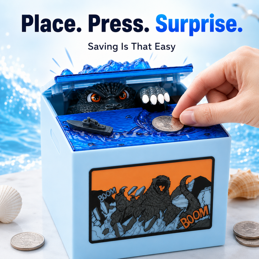 🎉 Buy 2 & Enjoy Free Shipping! 👾 Godzilla Monster Coin Bank 🪙