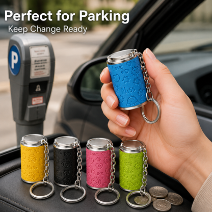 🪙 Never Lose Your Coins Again! Mini Coin Storage Keychain 🔑💼