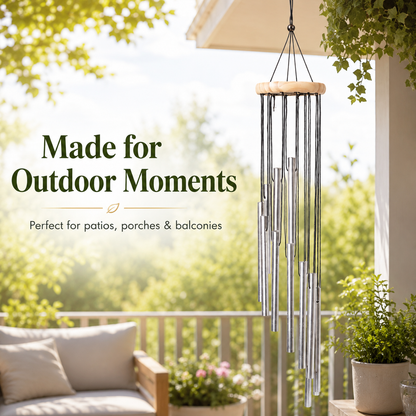 🎐 12 Tube Wind Chimes Outdoor Indoor Deep Tone Memorial Windchimes with S Hook 🌳