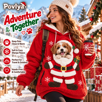 🎄 Christmas Pet Carrier Jumpsuit ✨ Keep Your Furry Friend Close This Holiday!