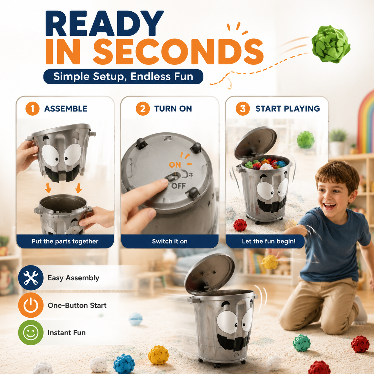 🗑️ Interactive Moving Trash Can Game 🎯