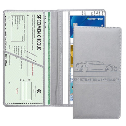 🚗 PU Leather Car Document Organizer – Keep Registration & Insurance Cards Neat ✨
