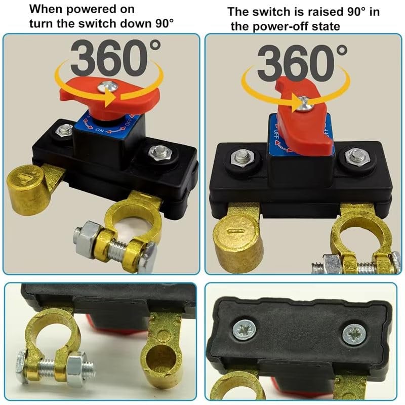 2pcs Car Battery Cut-Off Switch – Power Disconnect & Circuit Breaker