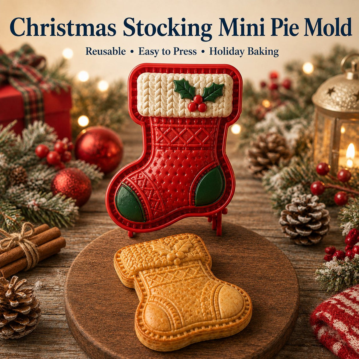 ⏳ Last Day 49% OFF – 🎄 Christmas Mini Pie Mold Collection (8 Festive Designs) 🥧