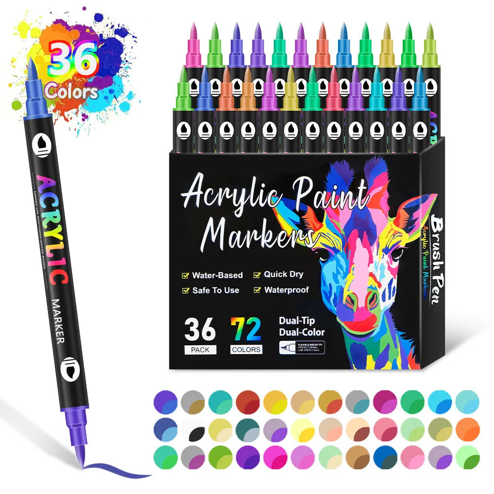 Dual Tip Acrylic Paint Pen Marke
