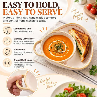 🍲 49% OFF Ceramic Soup & Toasty Bowl – Rustic Reactive Glaze Design ✨