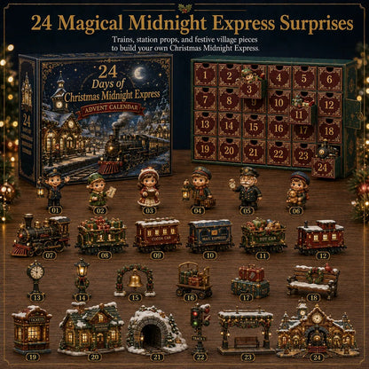 🎄 24 Days of Christmas Village Friends Advent Calendar – Miniature Holiday Town Set ✨