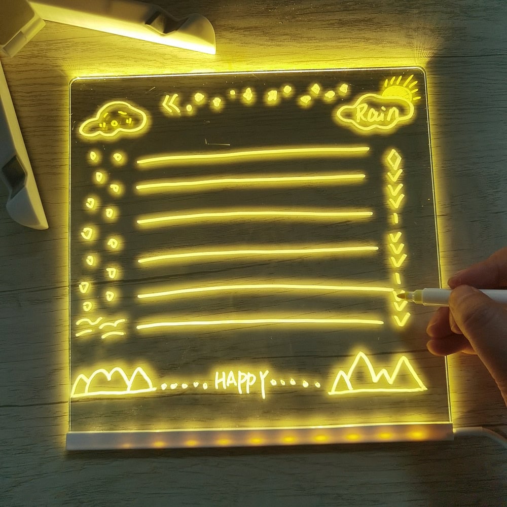 ⏳LAST DAY SALE 49% OFF !! 🎨LED Note Board🎁Buy 1 Get 7 Colour Pens For Free