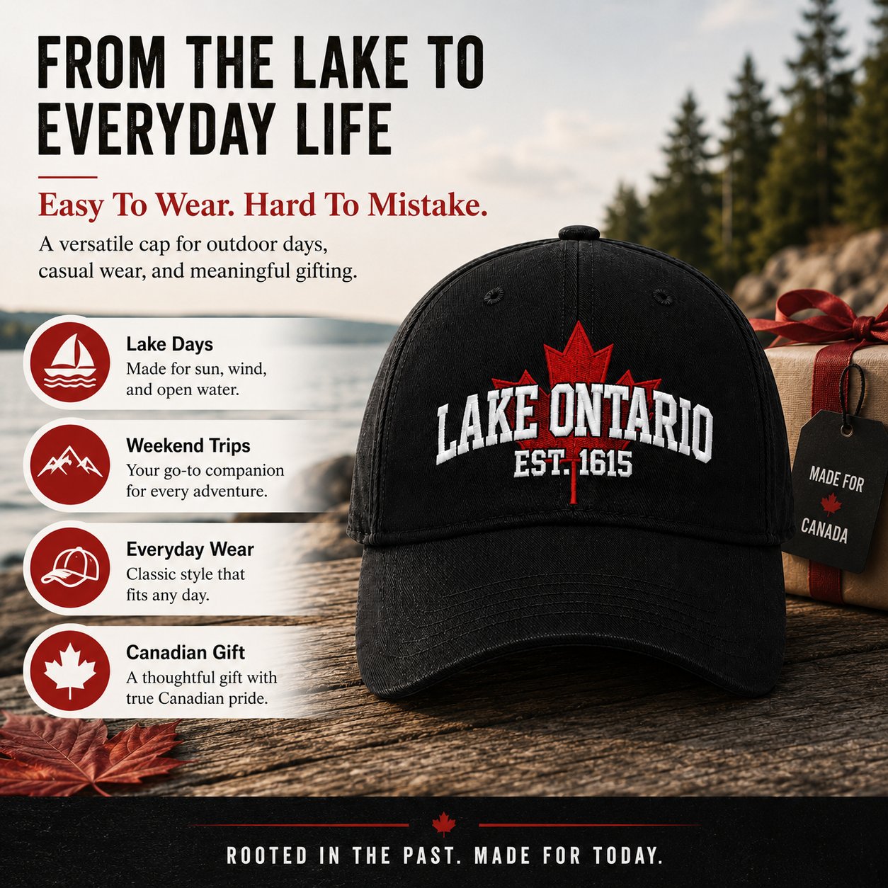 🔥LAST DAY 50% OFF - 🍁Lake Ontario Forever – Heritage Embroidered Cap