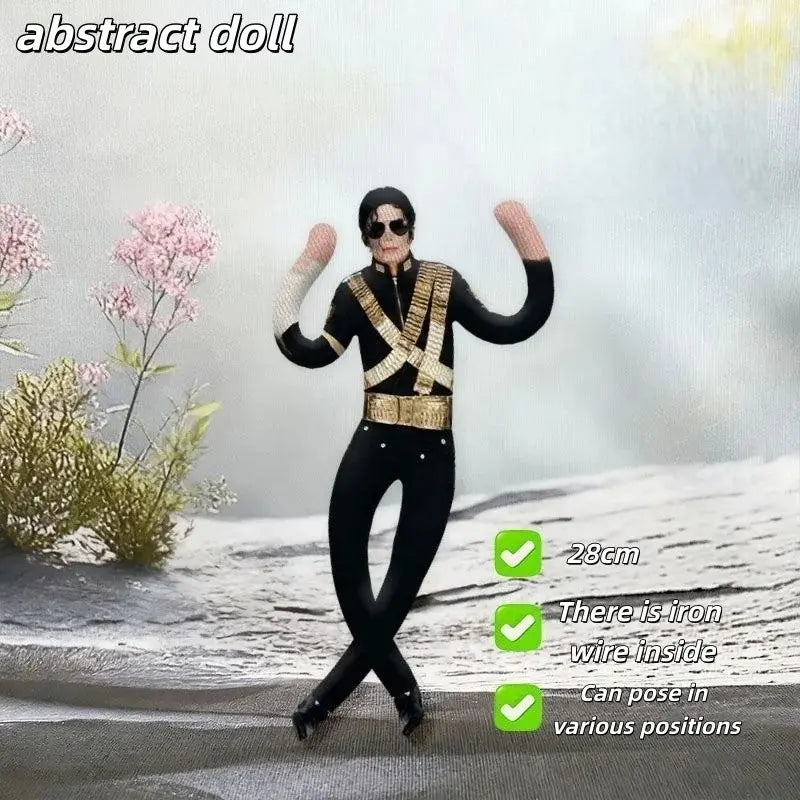 🕺 Michael Jackson-Inspired Plush Doll – Multi-Jointed Collectible Figur