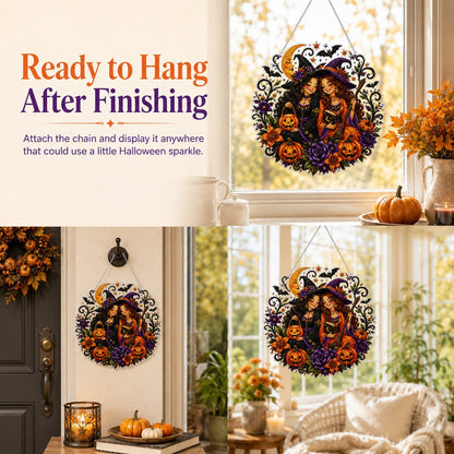 🔮DIY Witch Diamond Painting Suncatcher Ornament 🎃