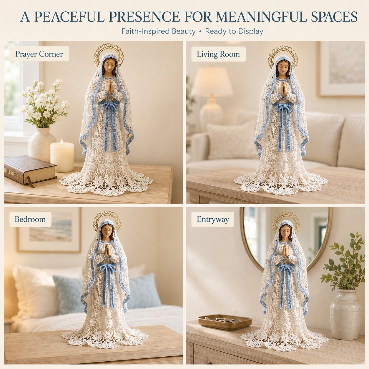 ⏳ Last Day 49% OFF – 🙏 Finished Faith-Inspired Lace Figure Collection | Intricate Openwork Details, Graceful Silhouettes & 3 Meaningful Devotional Designs ✨