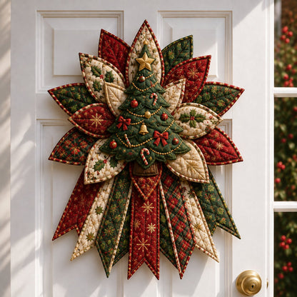 🎄 Oversized Christmas Quilted Door Hanger DIY Sewing Kit (23–25") 🪡