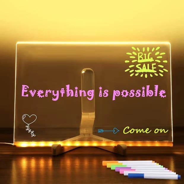 ⏳LAST DAY SALE 49% OFF !! 🎨LED Note Board🎁Buy 1 Get 7 Colour Pens For Free