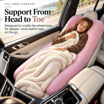 🚗 CozyDrive™ Full-Body Car Seat Pillow – Ultimate Travel Comfort 💗