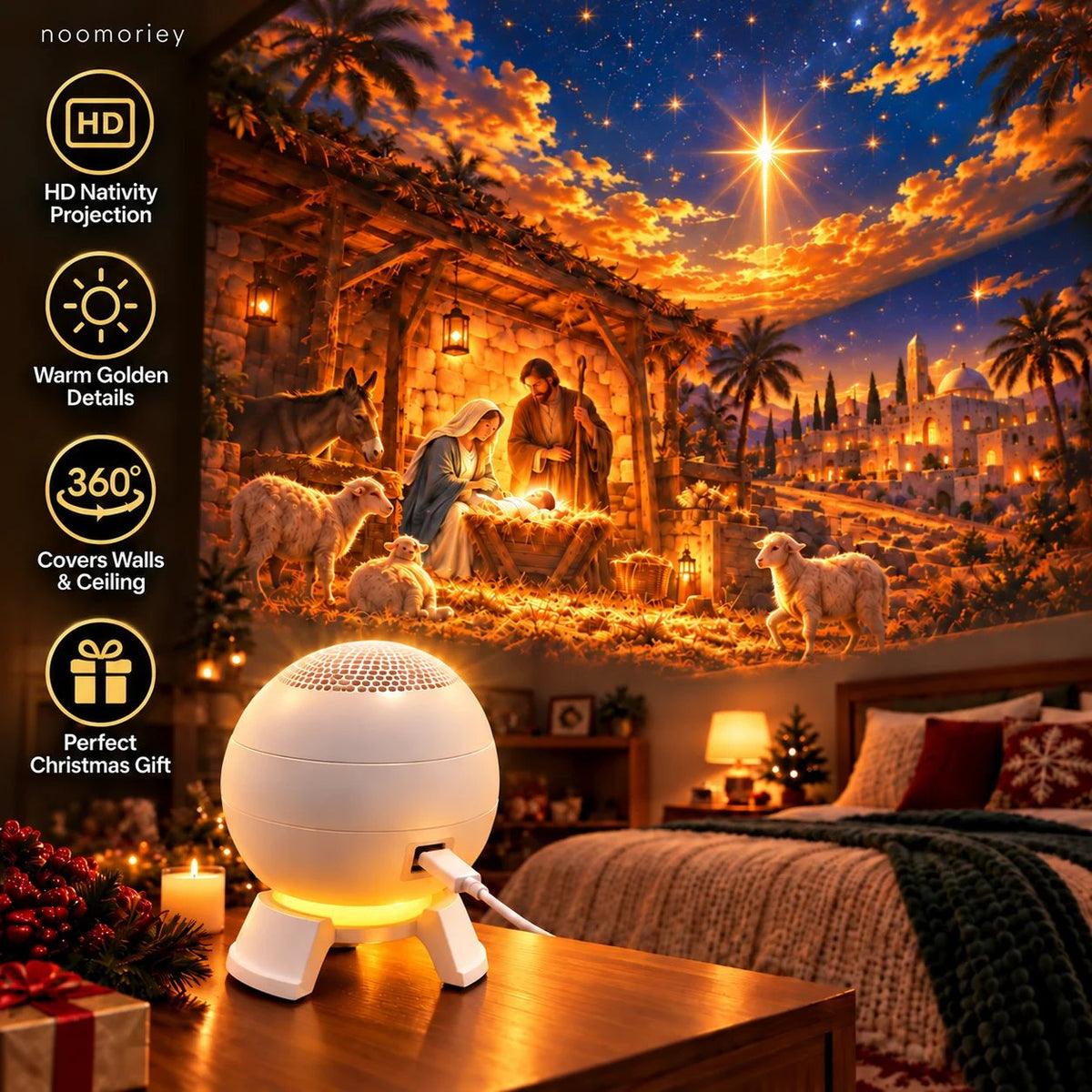 ✝️🌌 5D Nativity Starry Sky Projector | Bring Bethlehem Across Your Walls & Ceiling This Christmas ✨