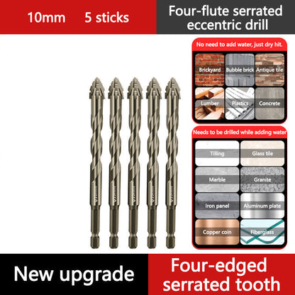 🔥 4PCS Eccentric Spiral Drill Bit Set – Deep Hole Drilling for Wood, Metal & Concrete ⚙️