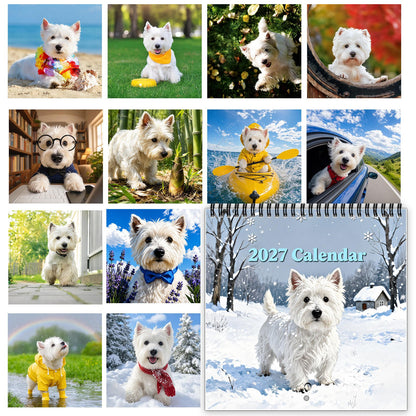 🐶 2027 West Highland White Terrier Calendar – 12 Months of Charming Dog Portraits & Happy Moments