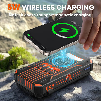 ☀️ 50% OFF Solar Power Bank – Wireless Charging & Multi-Device Output