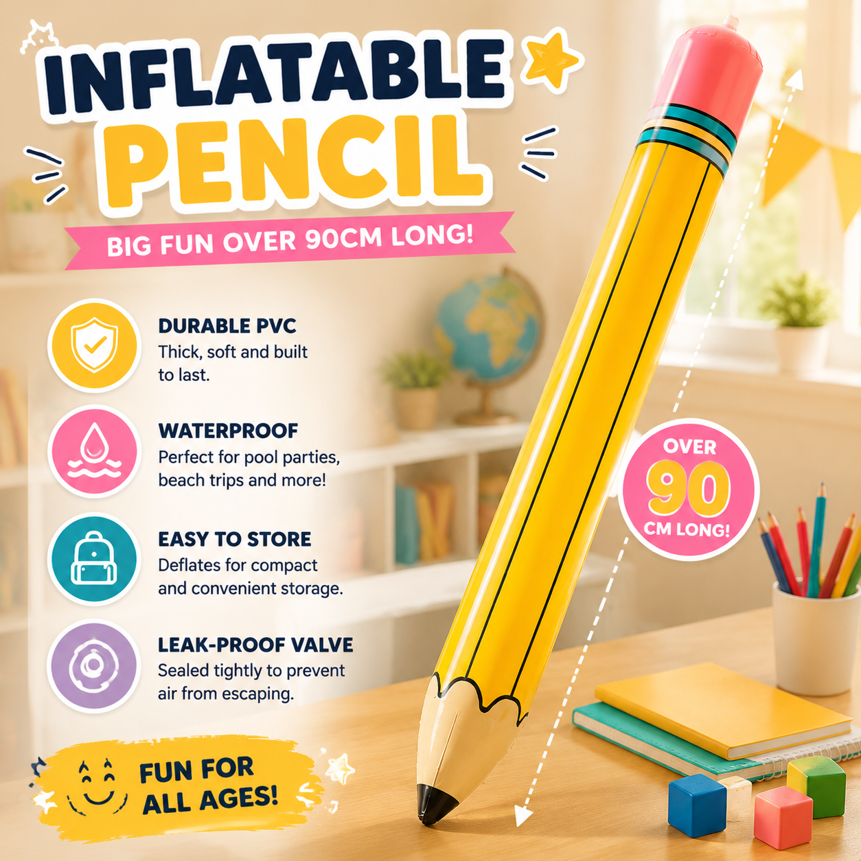Giant Inflatable Pencils, Colorful Inflatable Crayons
