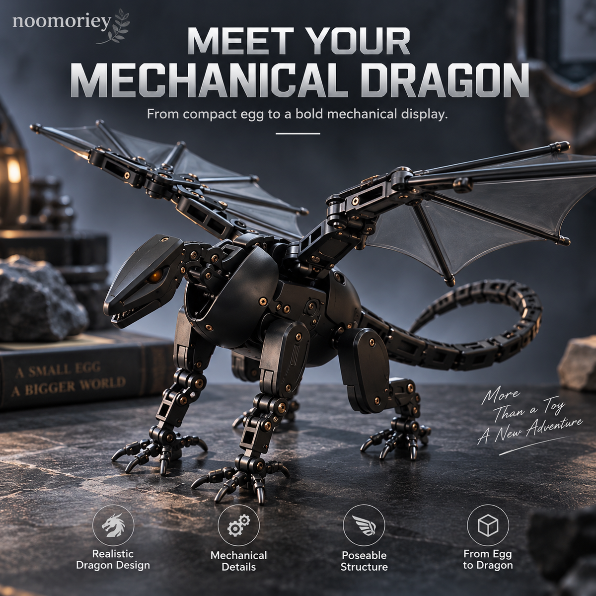 🥚🐉 DragonMorph™ Transforming Dragon Egg – 2-in-1 Mechanical Dragon Toy & Collectible