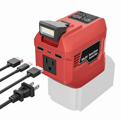 🔥250W Portable Power Inverter – Turn 18V–21V Tool Batteries Into 220V AC Power 🔋