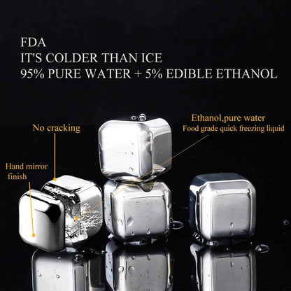 Stainless Steel Quick-Freeze Metal Ice Blocks