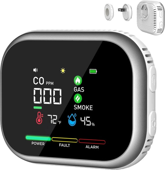 The new 2026 model portable environmental monitor is equipped with a high-definition display that shows temperature and humidity data.