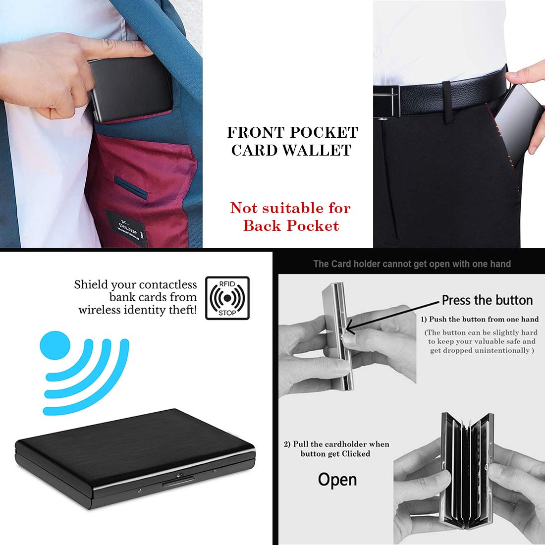 🔥 50% OFF TODAY 💳 RFID Blocking Metal Card Holder