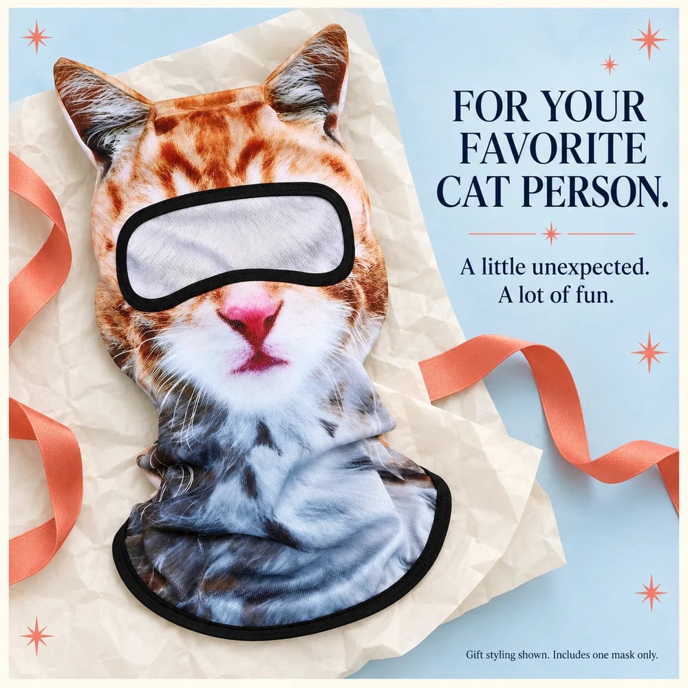 🐱 3D Cat Balaclava – Lightweight Cat Ear Ski Mask & Costume 🎭