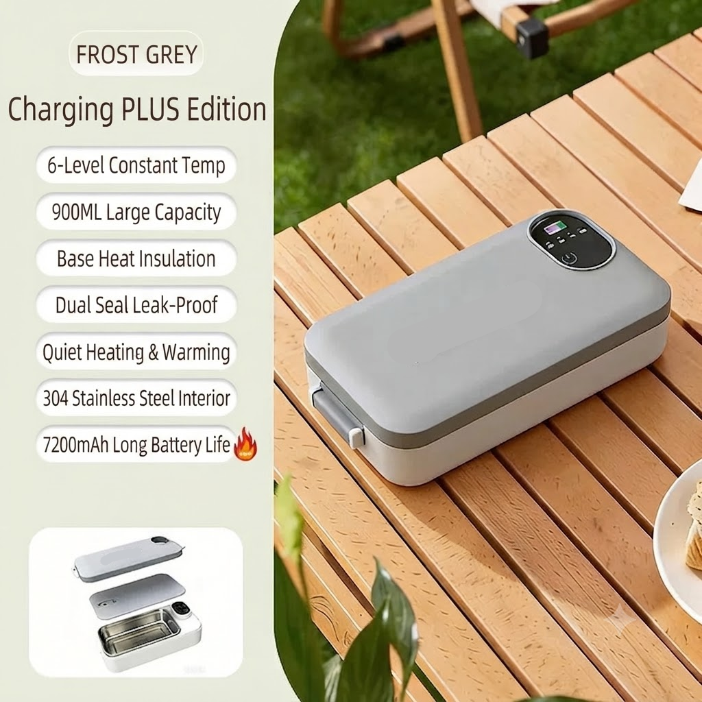🔥 Portable Electric Lunch Box | Rechargeable Self-Heating Food Warmer