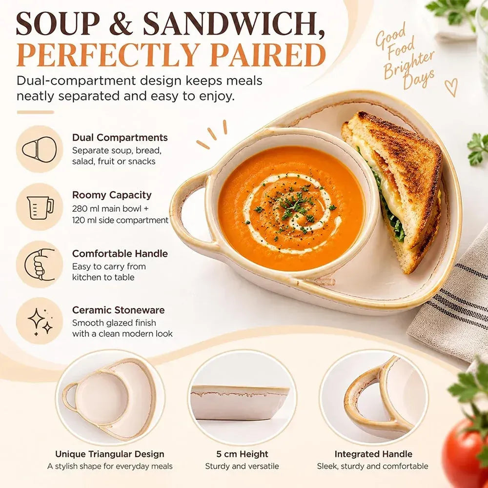 🍲 49% OFF Ceramic Soup & Toasty Bowl – Rustic Reactive Glaze Design ✨
