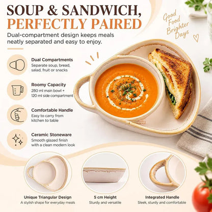 🍲 49% OFF Ceramic Soup & Toasty Bowl – Rustic Reactive Glaze Design ✨