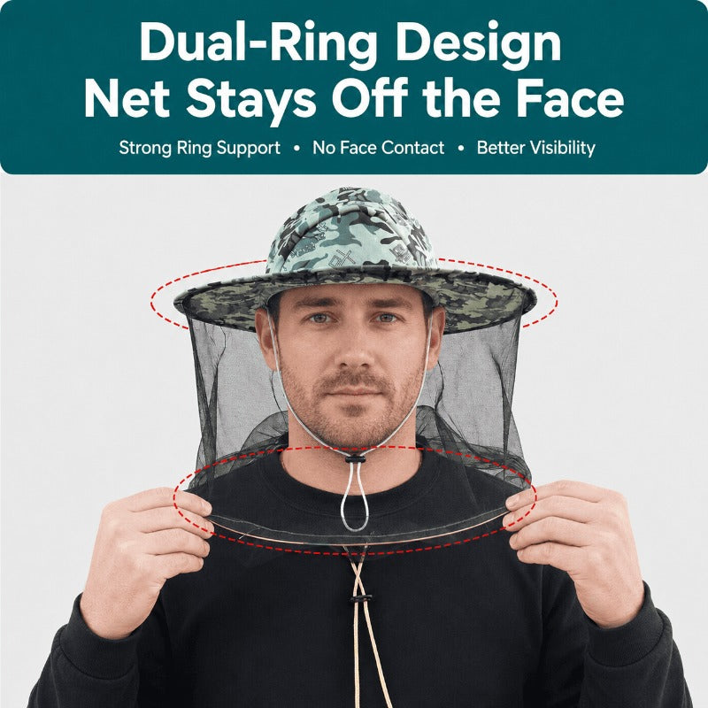 Camouflage Outdoor Insect Hat