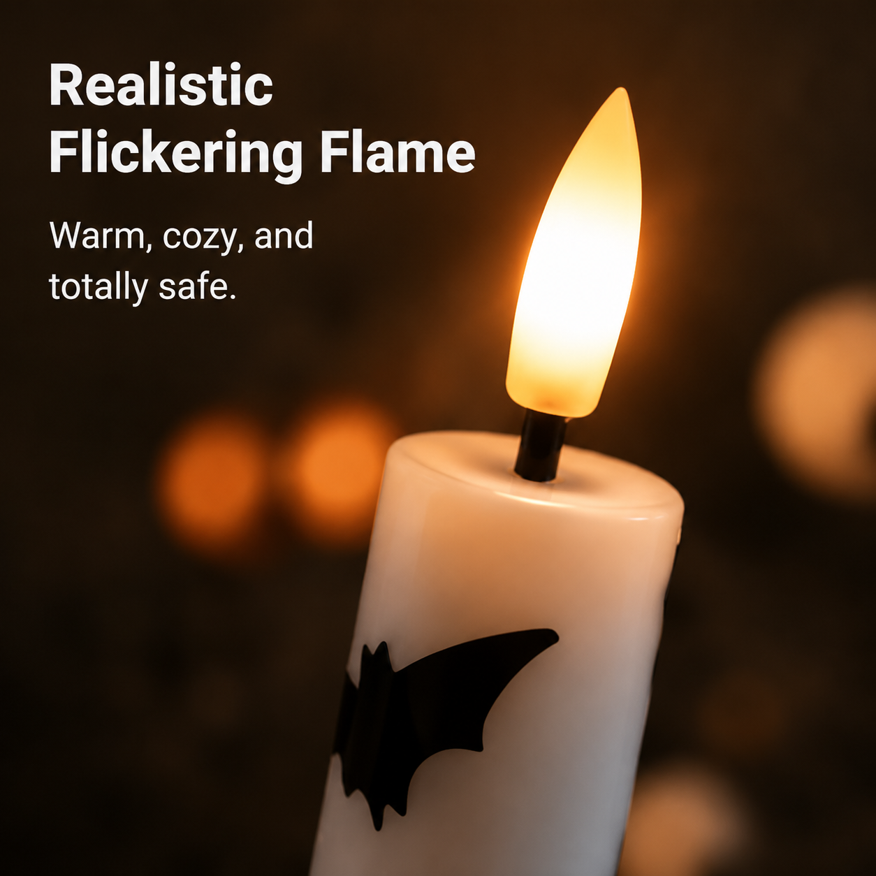 Halloween Flameless Taper Candles