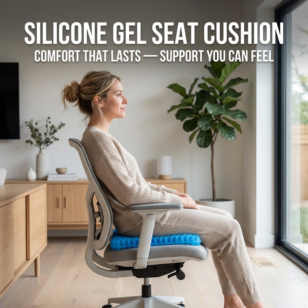 ✨ 🪑 Double-Layer Gel Seat Cushion | Cooling Pressure Relief