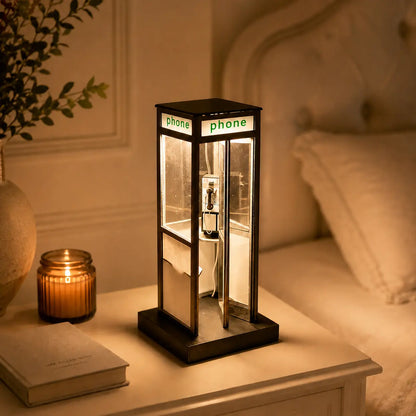 🌟 Retro Telephone Booth Lamp – Cozy Vintage Night Light for Bedroom, Desk & Home Decor