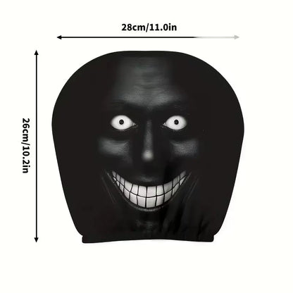 “Scary Face” Headrest Cover, Spooky-Style Stretchable Headrest Protector