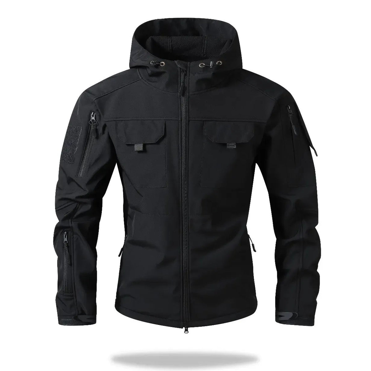 🏕️ Tactical Hooded Jacket with 9 Utility Pockets and Warm Fleece Lining