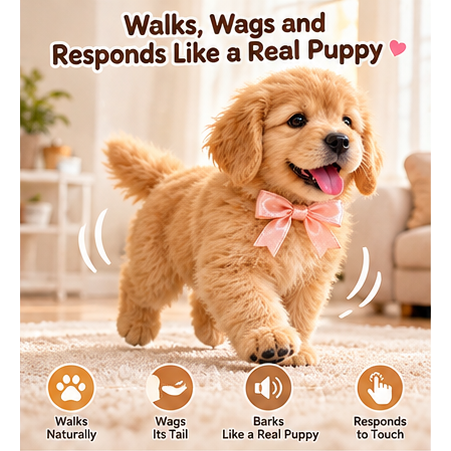 🐕🐾 Golden Buddy™ Realistic Robot Golden Retriever Puppy