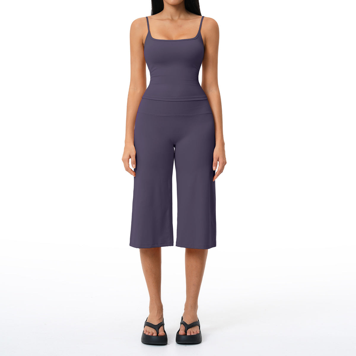 🧘 Women's 2-Piece Tank & Cropped Wide-Leg Activewear Set ✨