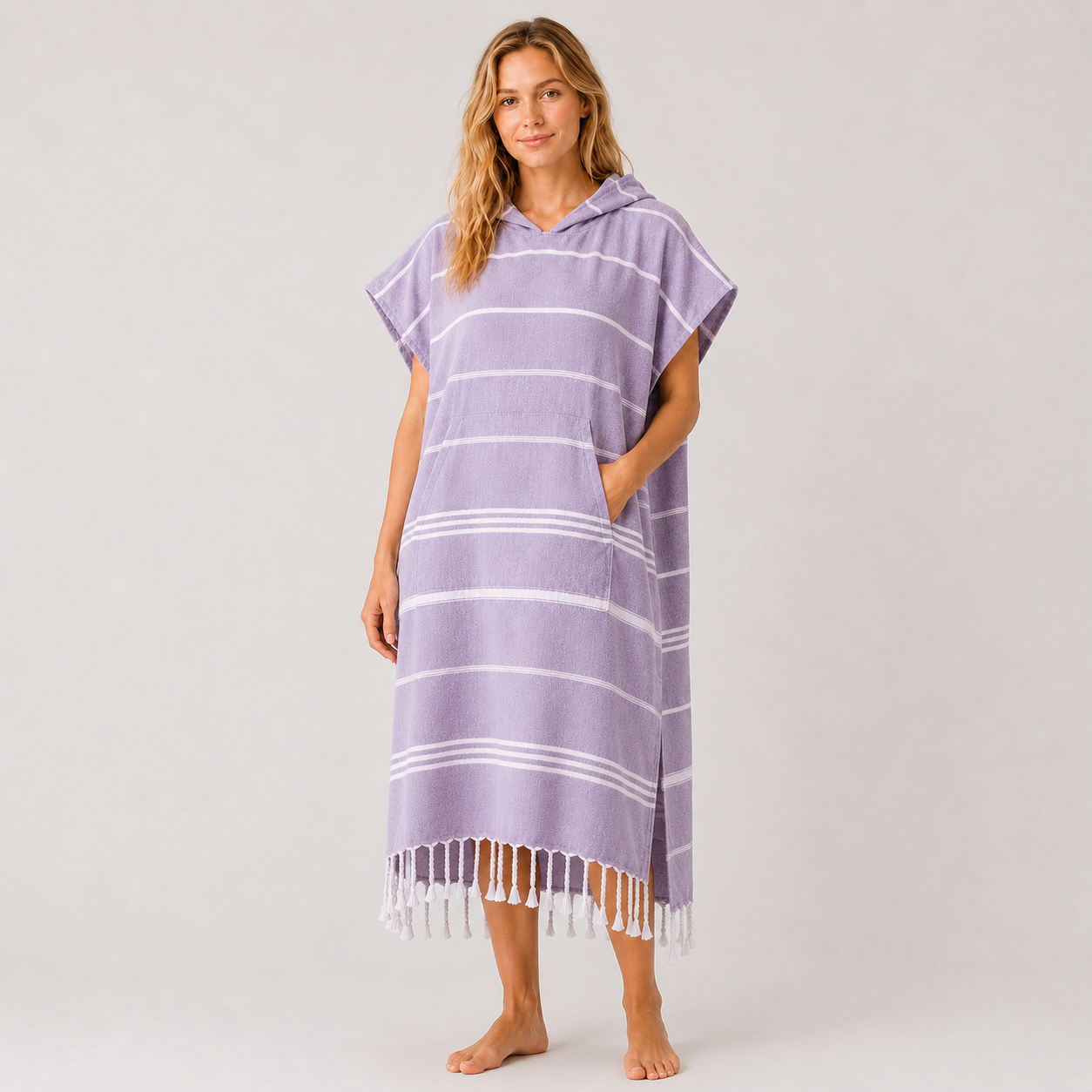 🏄 Hooded 100% Turkish Organic Cotton Beach & Surf Towel Poncho 🌊