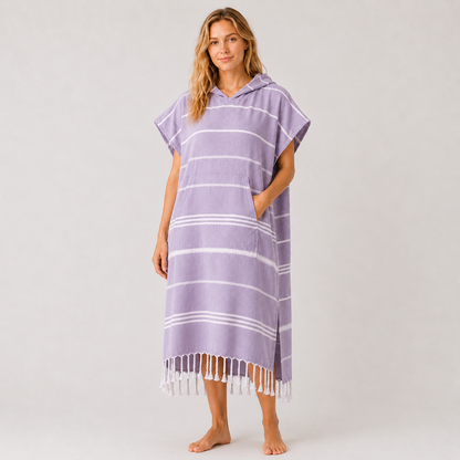 🏄 Hooded 100% Turkish Organic Cotton Beach & Surf Towel Poncho 🌊