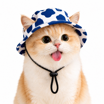 🐾 Adjustable Pet Bucket Sun Hat – Cute Outdoor Visor 👒