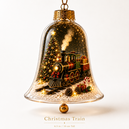 🎄 Christmas Bell Hanging Ornament with Miniature Scene – 3D Storybook Holiday Baubles 🔔