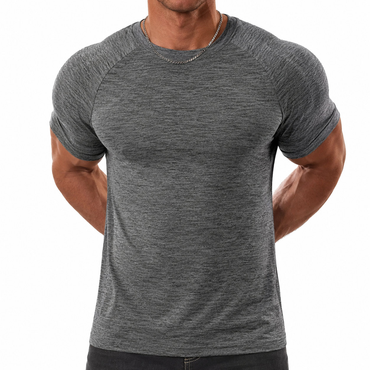 👕 Men Slim-Tapered Raglan T-Shirt Premium Wrinkle-Resistant Breathable Tee ⚡