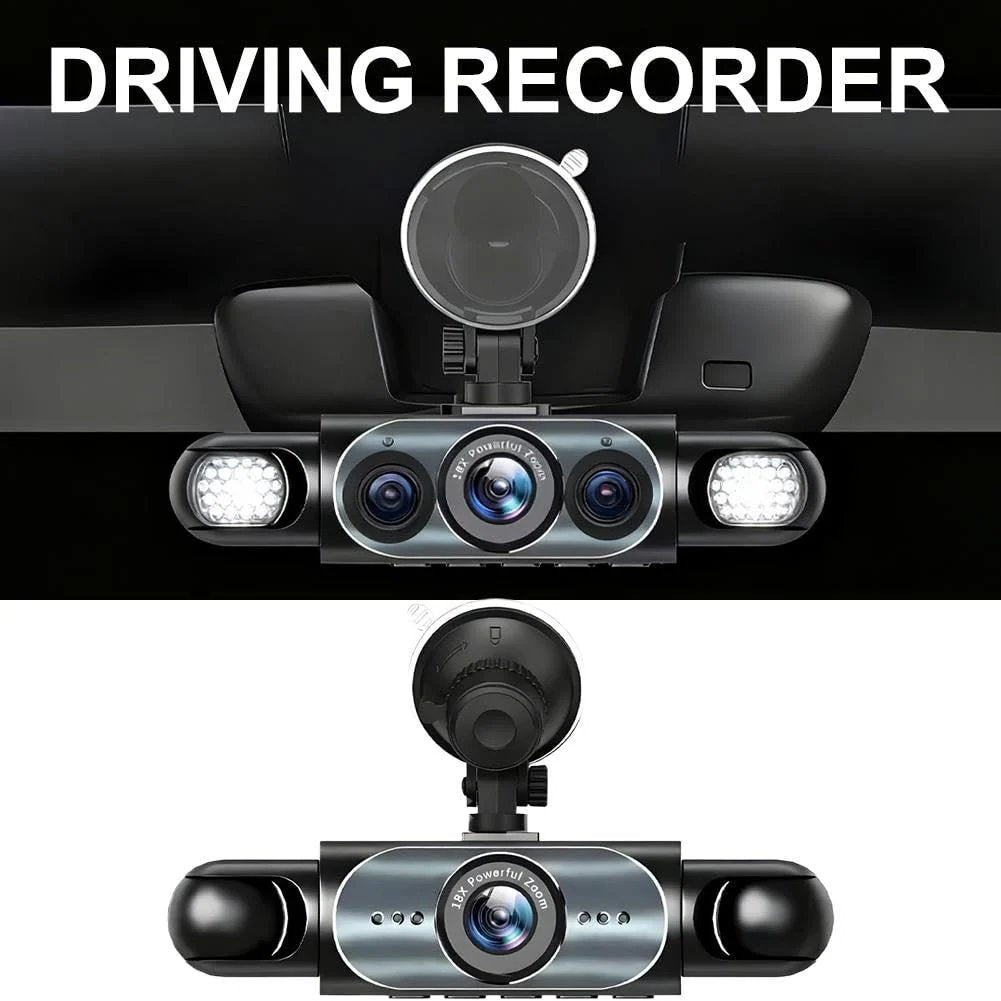 🚗 4-Channel 360° Dash Camera – Front, Rear, Side & Cabin Recording 🛡️