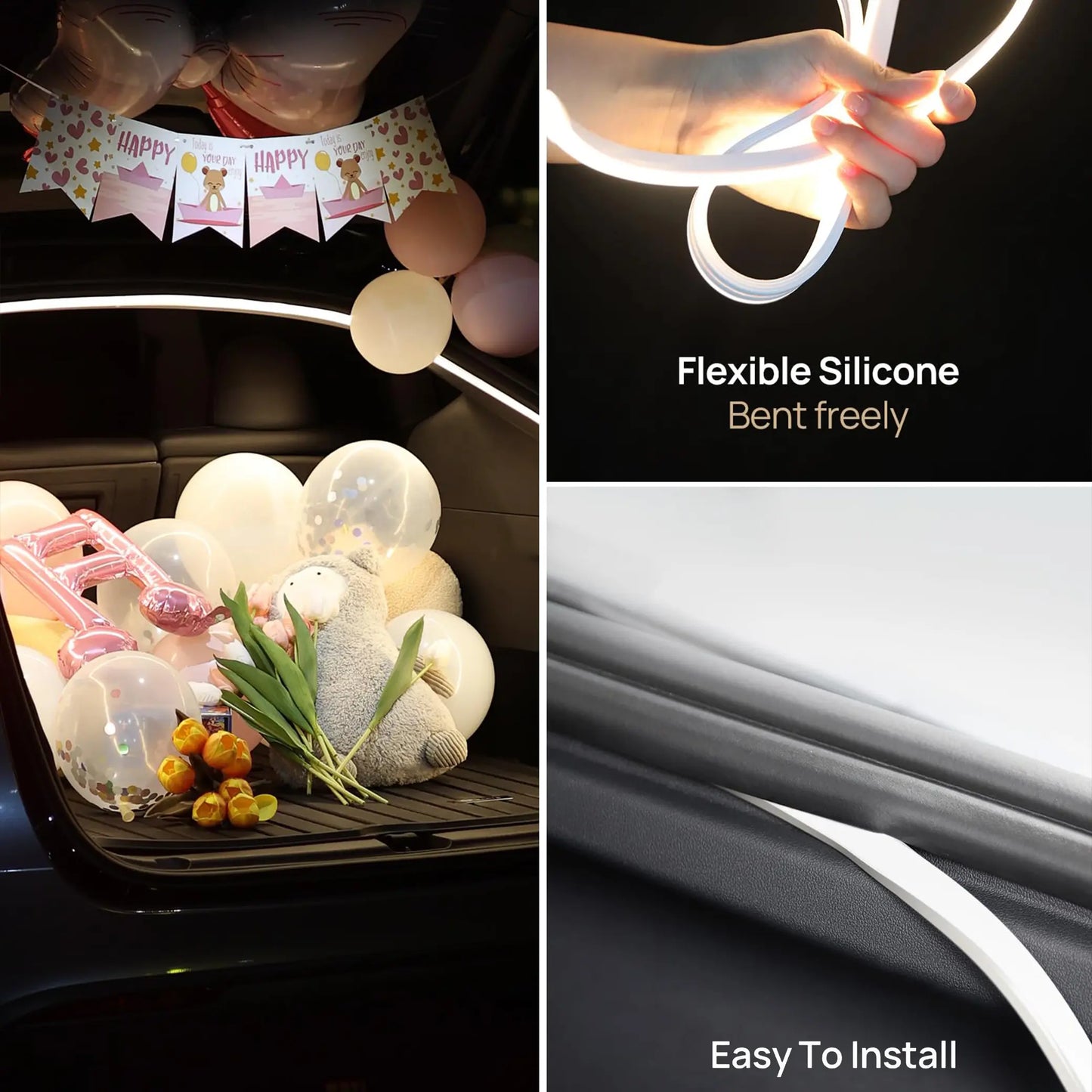 168 Inch Waterproof Car Trunk LED Light Strip with Motion Sensor