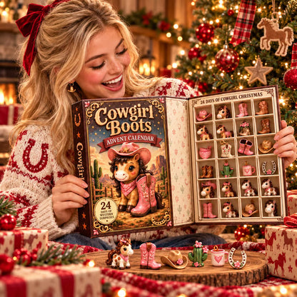 24-Day Cowgirl Boot Advent Calendar | Mini Collectible Western Charm Set